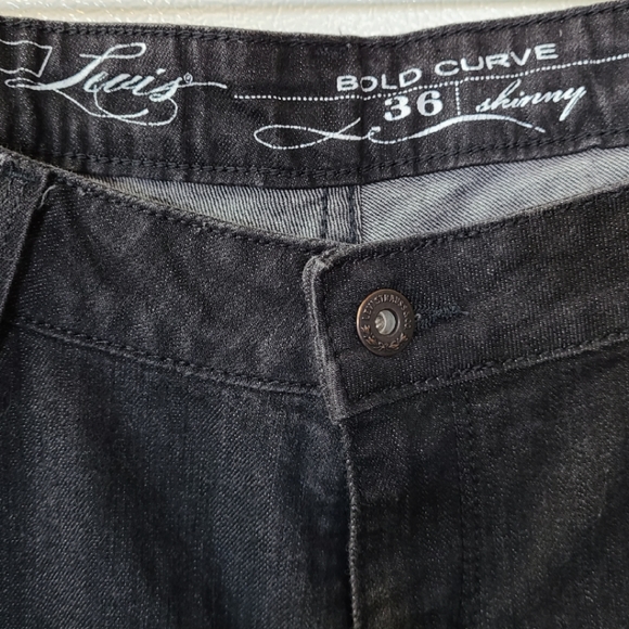 LEVI'S BOLD CURVE SIZE 36 CHARCOAL SKINNY JEANS - Picture 4 of 5